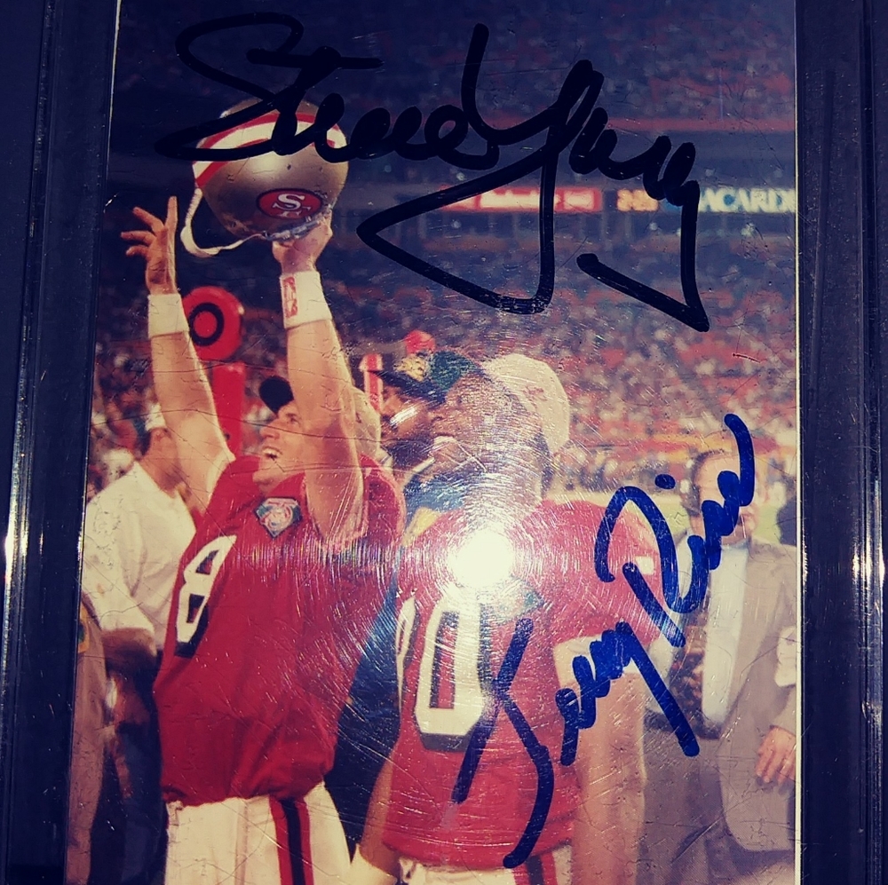 Steve Young & Jerry Rice Autograph Card Super Bowl